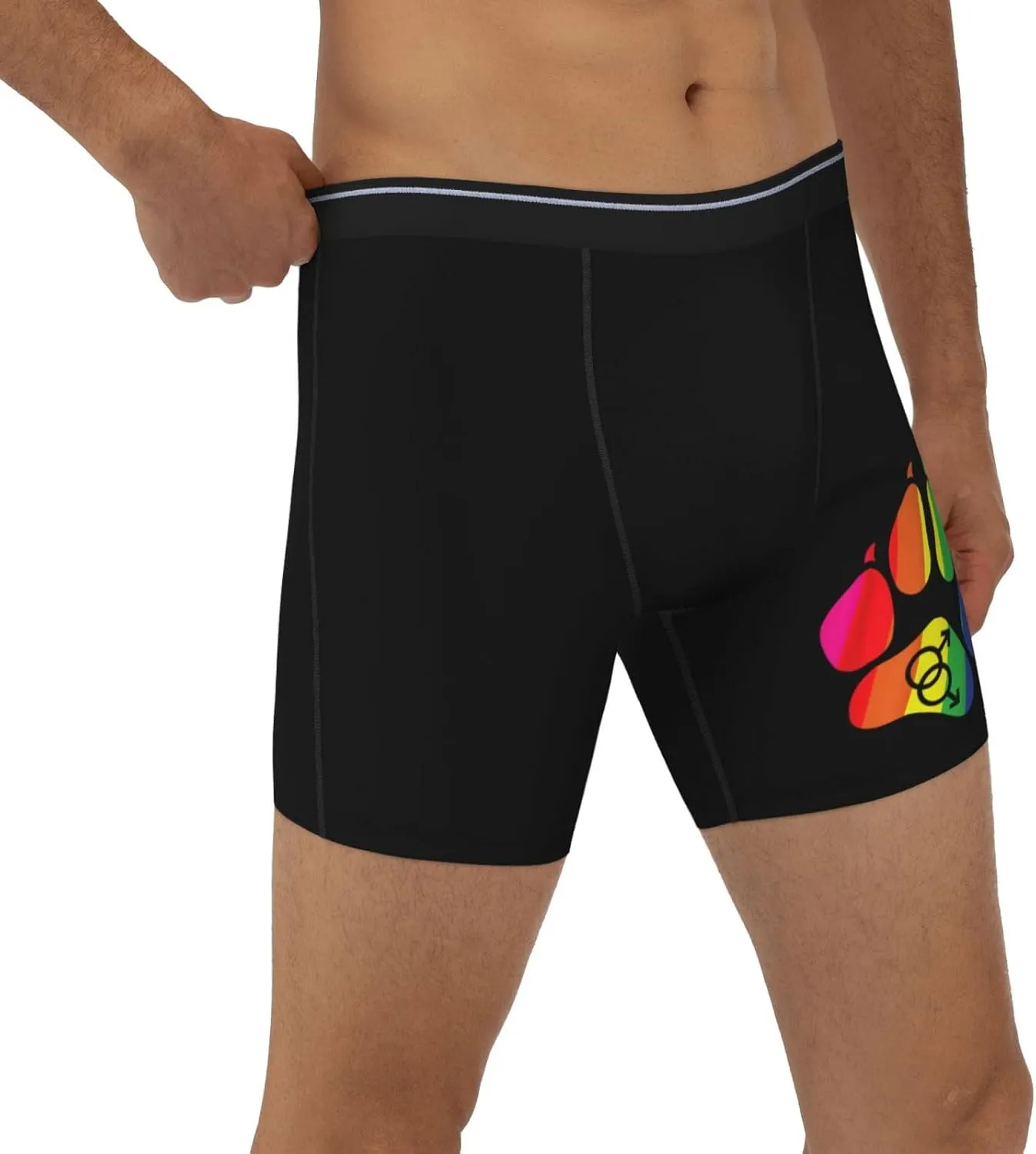 Furry Pride Men's long leg breathable boxer briefs