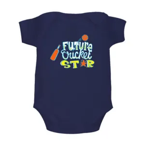 Future Cricket Star <br> Organic Cotton Onesie, Can be Personalised