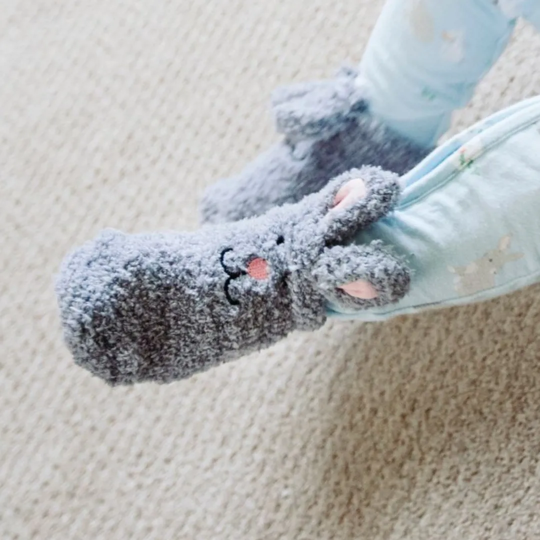 Fuzzy Bunny Toddler Socks