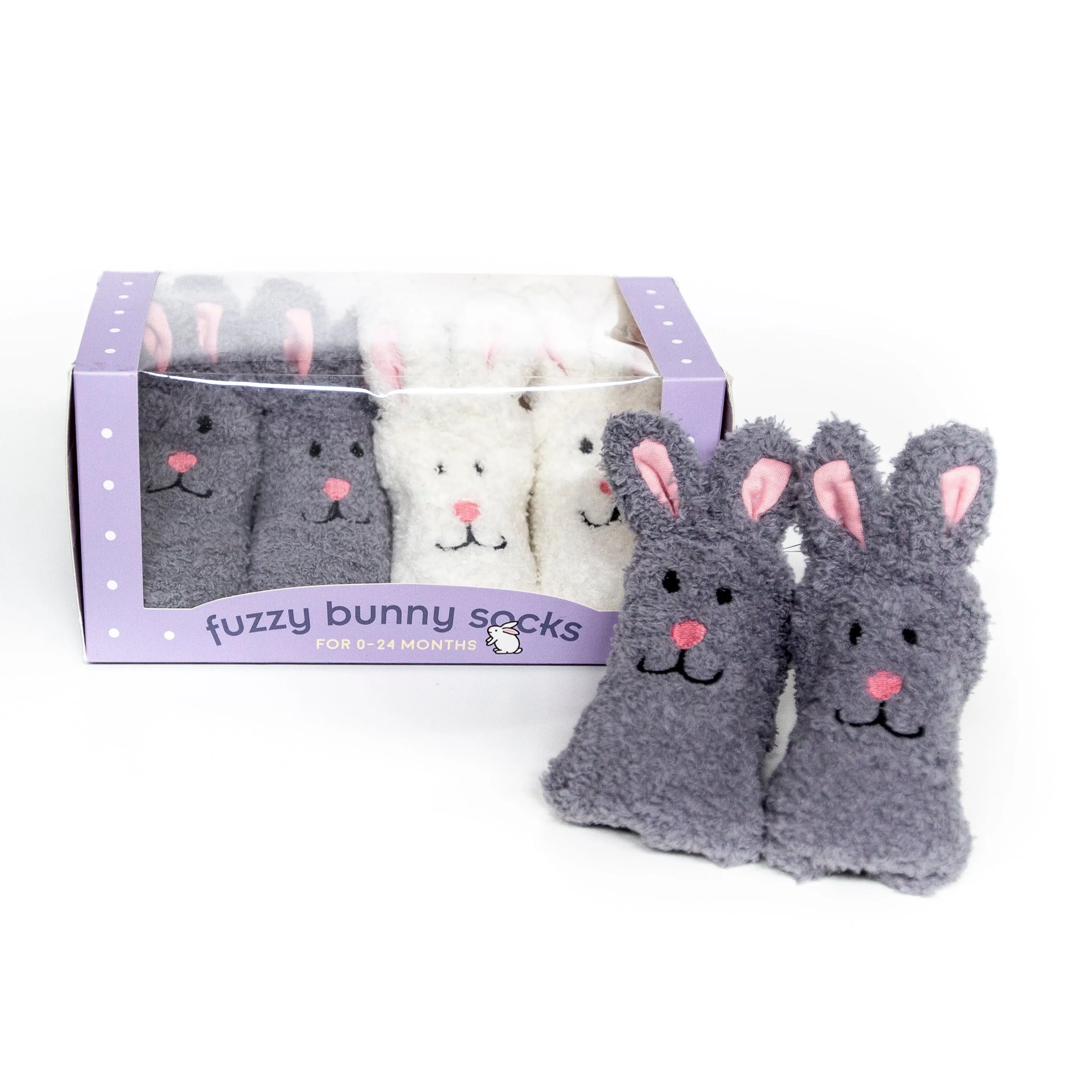 Fuzzy Bunny Toddler Socks