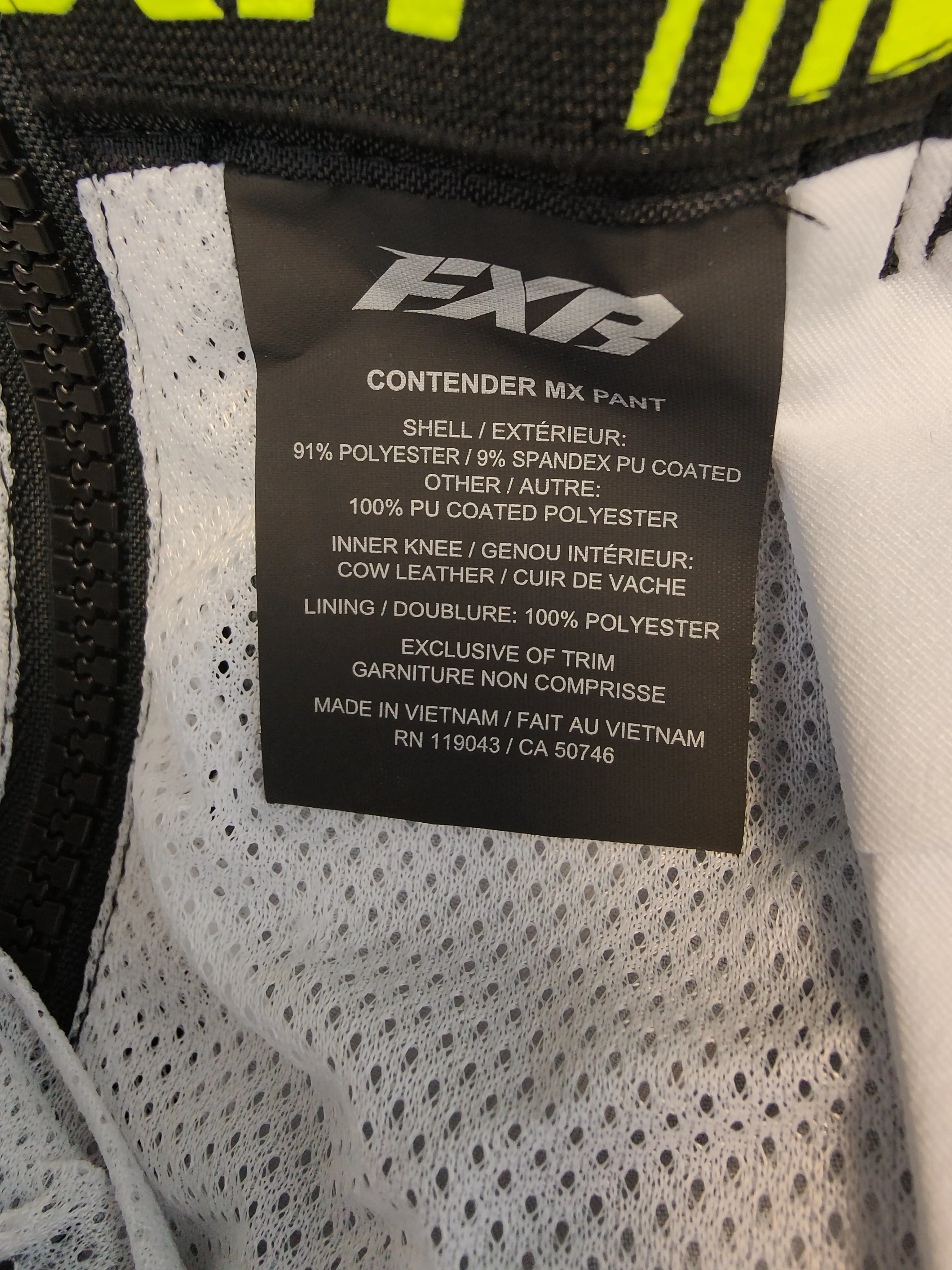 FXR Helium MX Trousers Ignition Black/HiVis 30