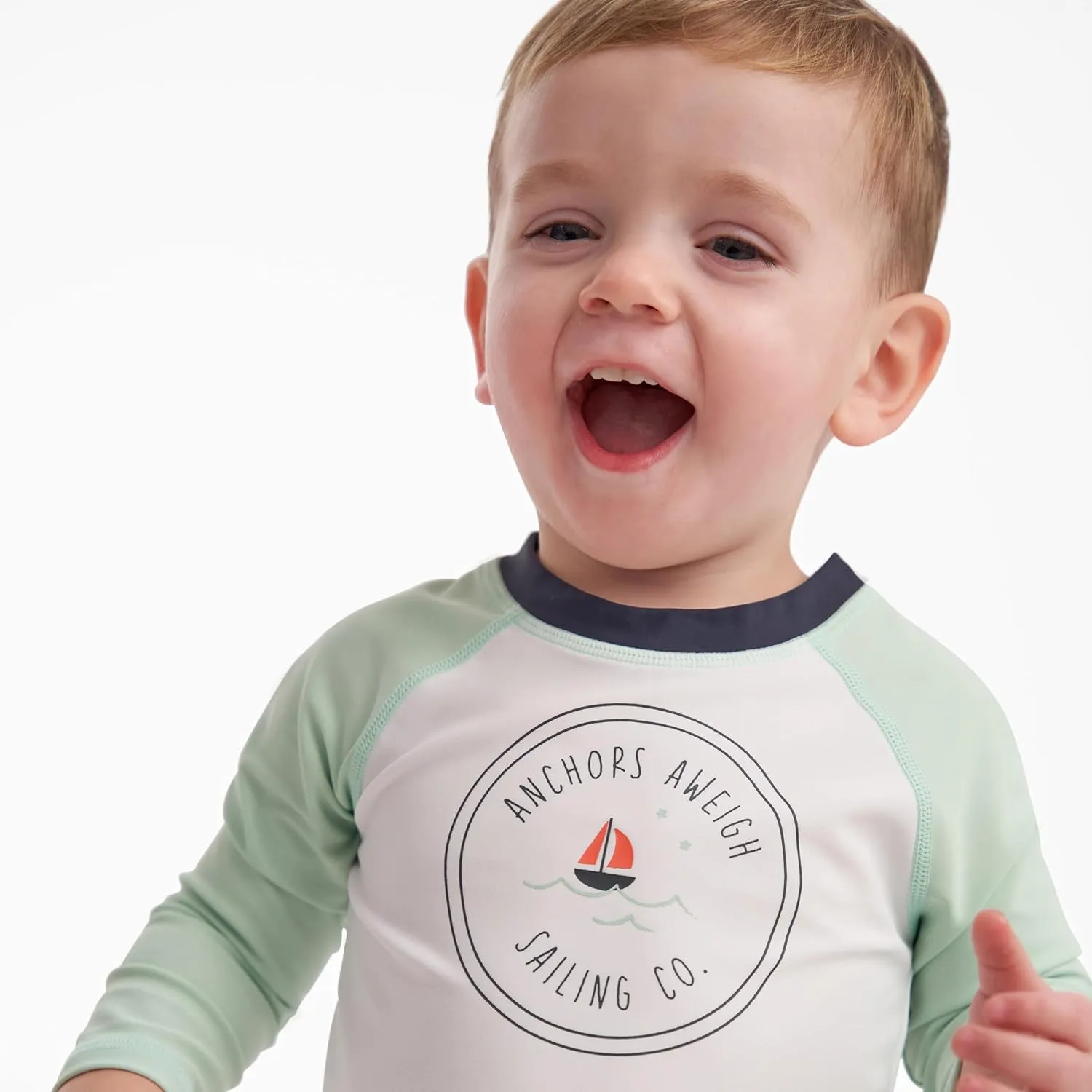 Gerber Baby Boys' Toddler Long Sleeved Rashguard Swim Bathing Suit Set