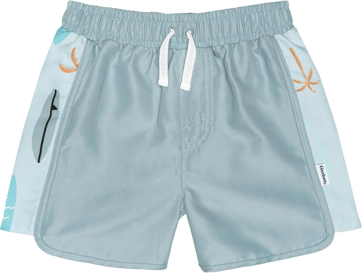 Gerber Baby Boys' Toddler Long Sleeved Rashguard Swim Bathing Suit Set