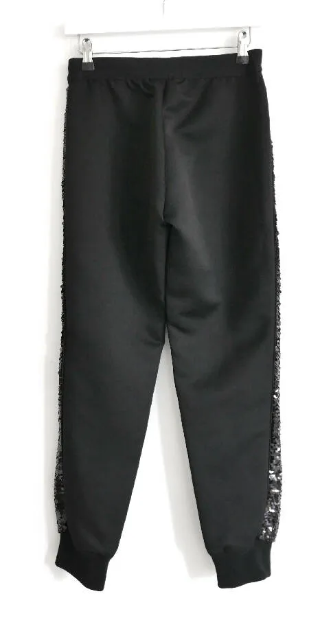 Giambattista Valli women’s black silk trousers with sequins embellishment