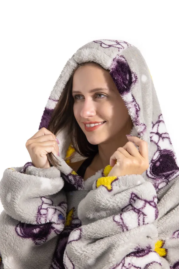 Giant Hooded Long Sweatshirt with Pocket