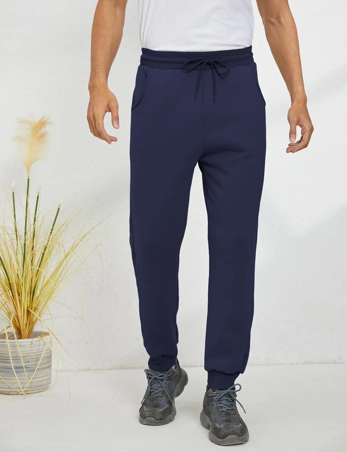 Gihuo Men's Winter Warm Fleece Pants Sherpa Fleece Lined Jogger Pants Sweatpants