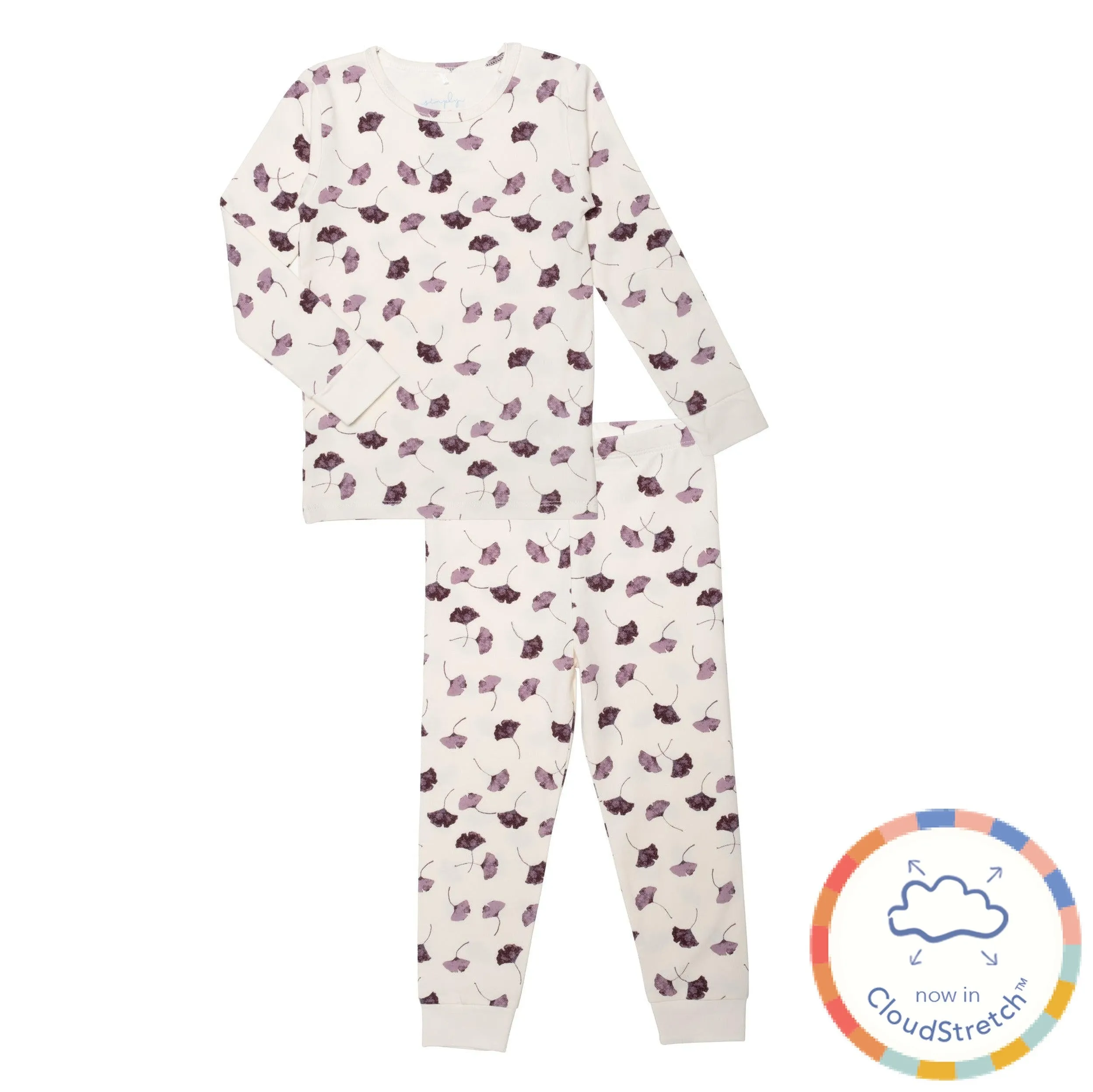 ginkgo love CloudStretch™ magnetic kids pajama set