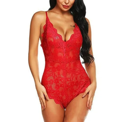 Girl Bodysuit Sexy Sleepwear Sexy Lace Hot Erotic Costumes Porno