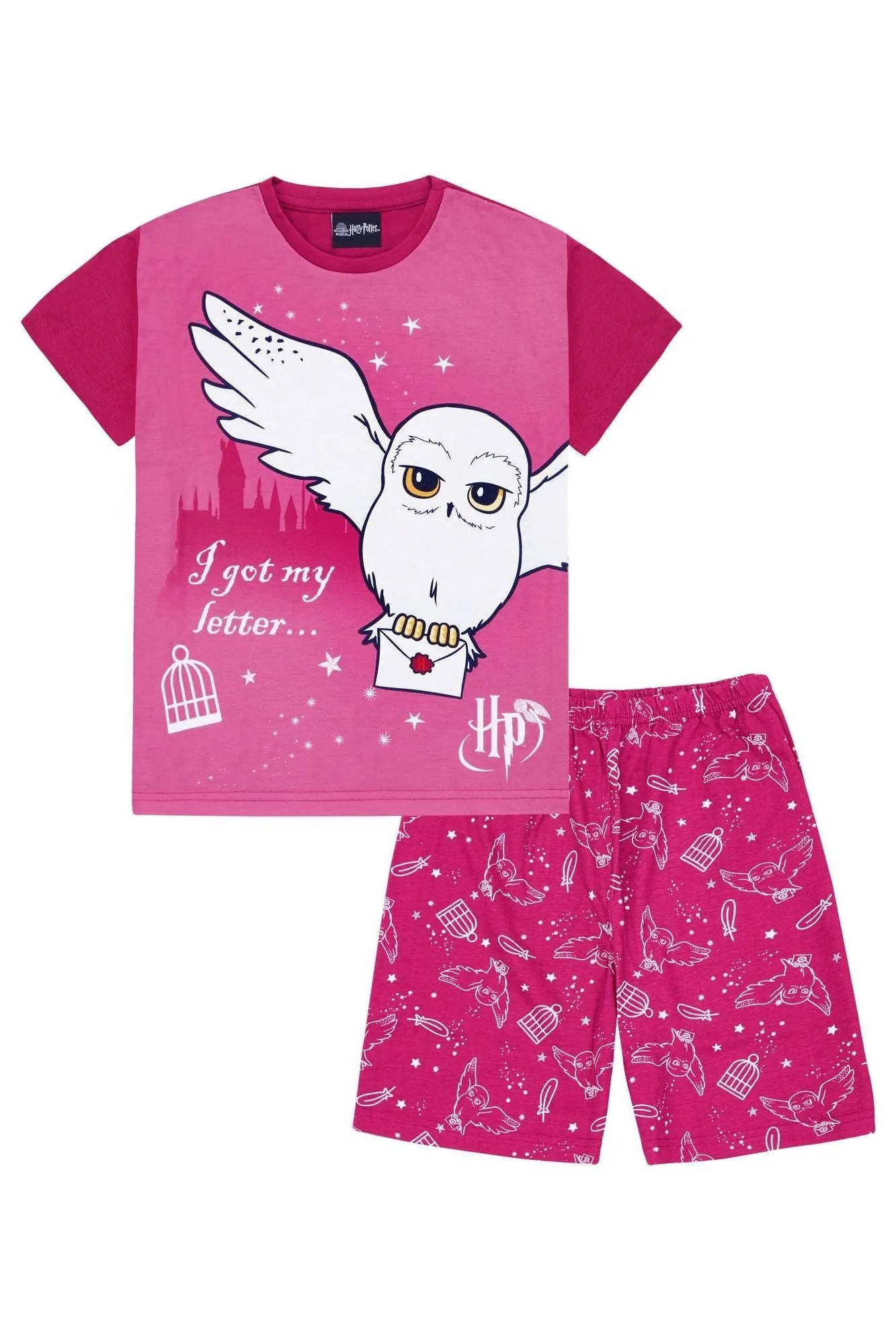 Girls Harry Potter Hedwig I got my Letter Hogwarts Short Pyjamas