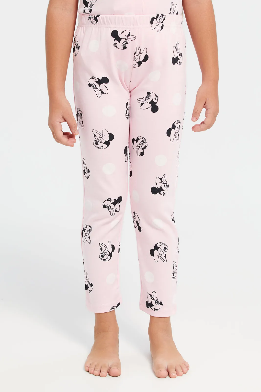 Girls Pink Minnie Mouse Pyjama Set (2 Piece)