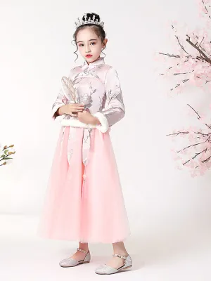 Girls' Thickened Tang CostumeTwo-piece Suits ancient Dress National Style Performance Costume