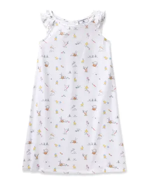 Girl's Twill Amelie Nightgown in Easter Frolic