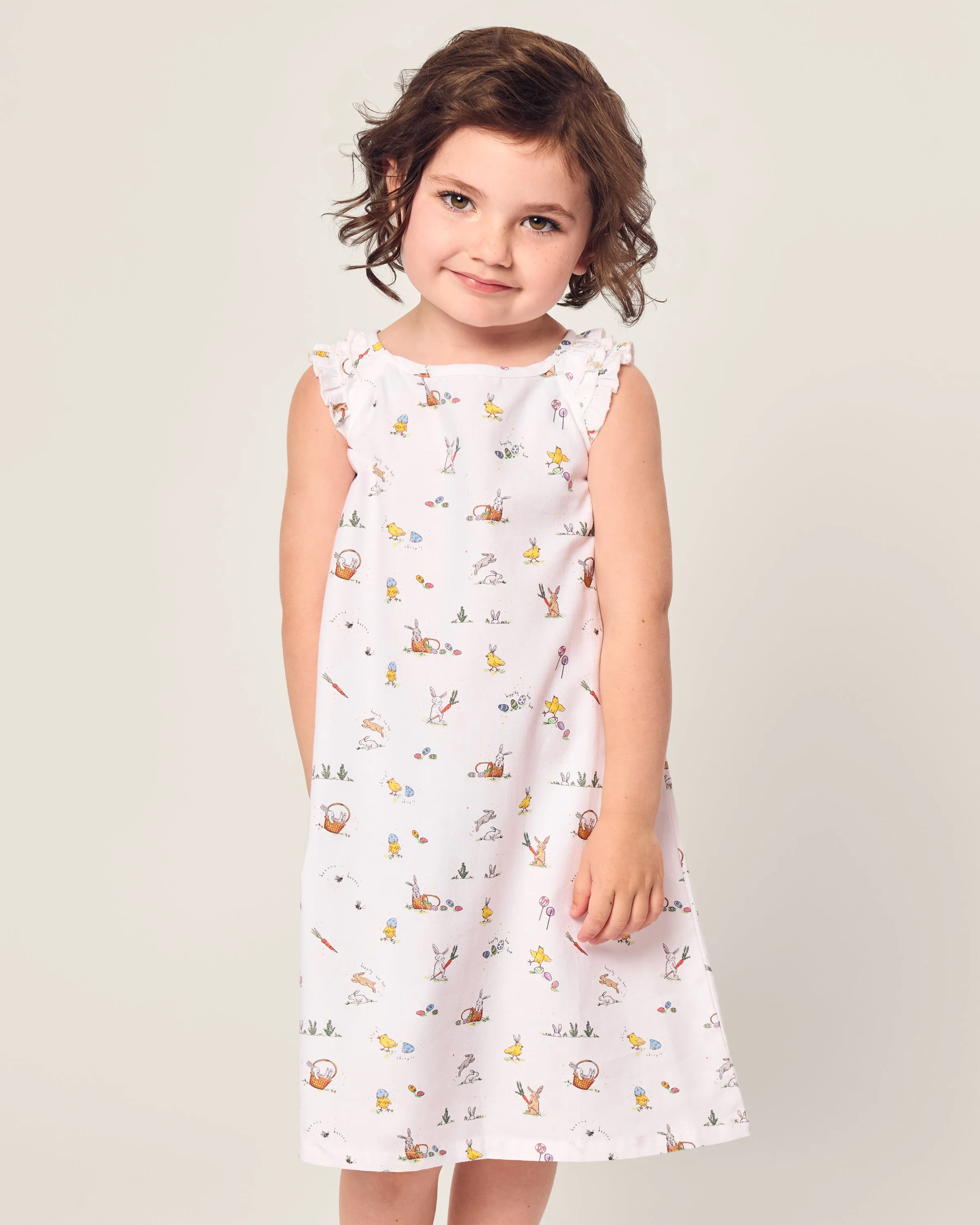 Girl's Twill Amelie Nightgown in Easter Frolic