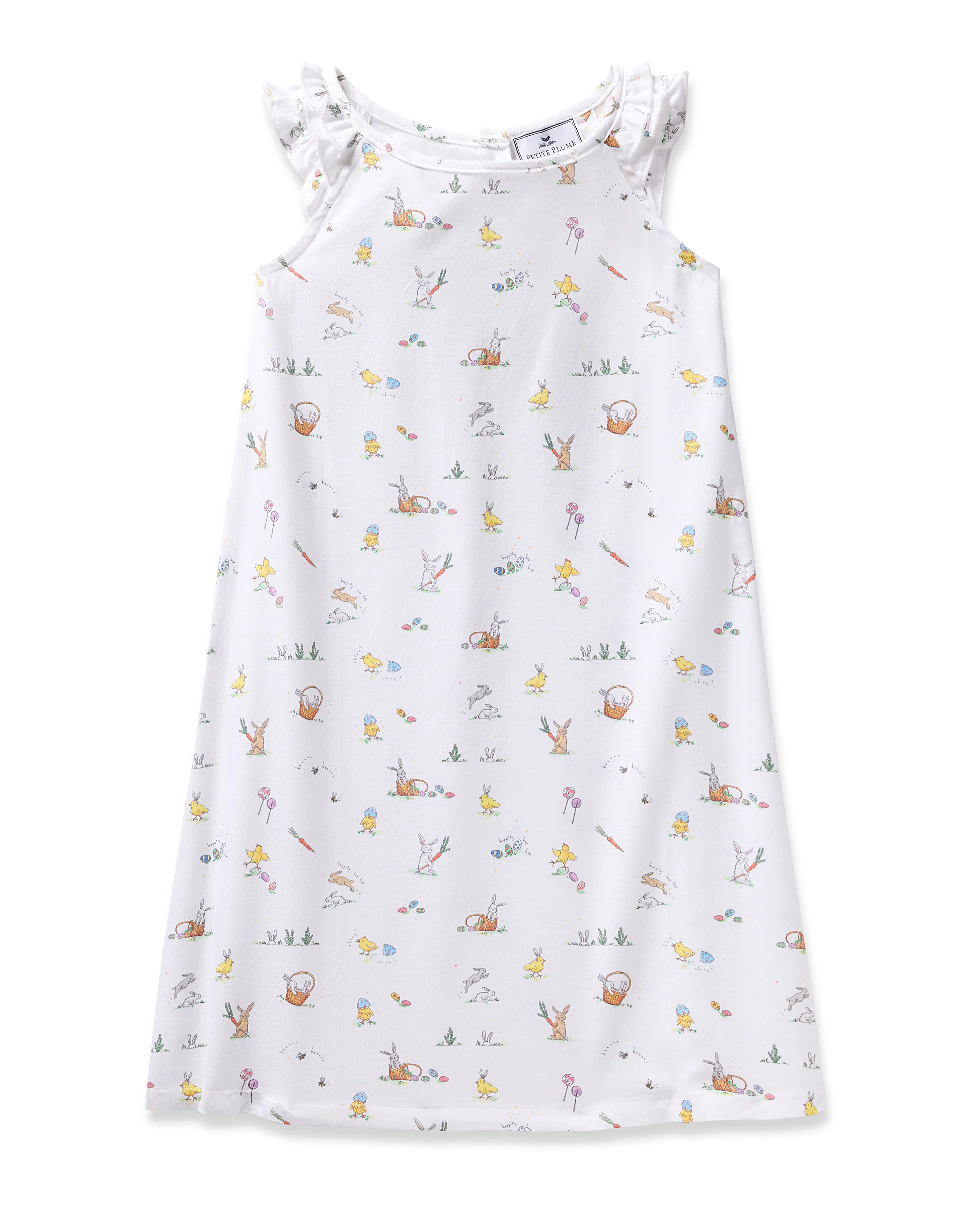 Girl's Twill Amelie Nightgown in Easter Frolic