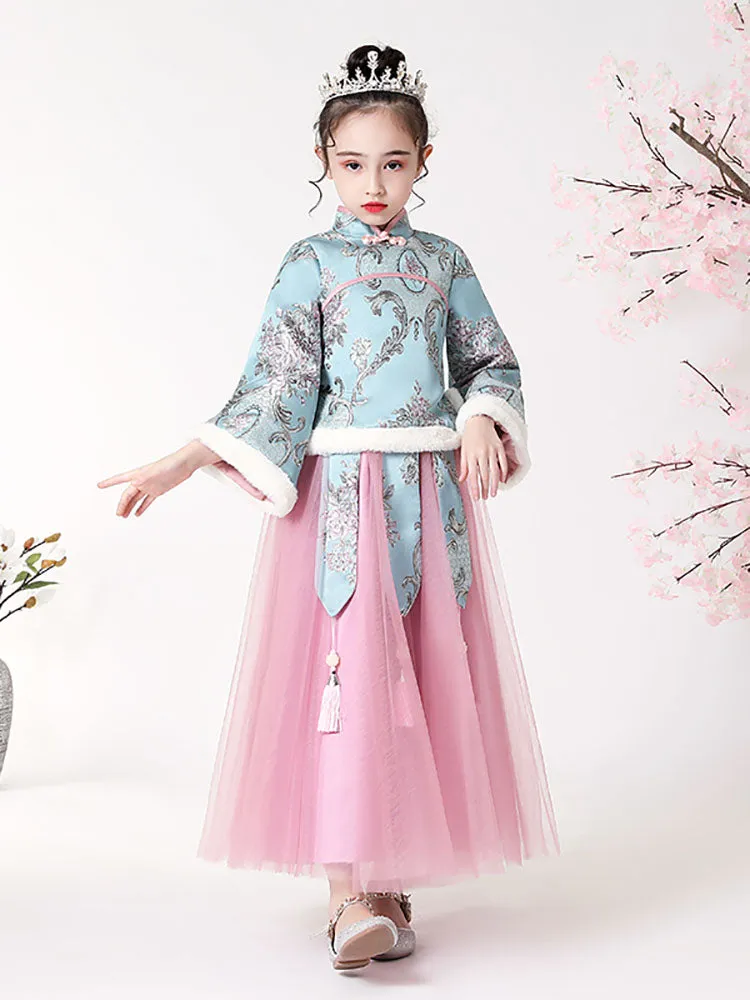 Girls' Winter Clothes Thickened Tang National Style Performance Costume