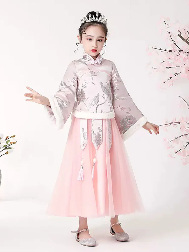 Girls' Winter Clothes Thickened Tang National Style Performance Costume