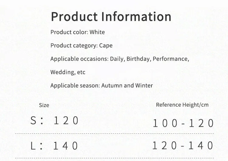 Girls' Wool Shawl Thickened Long-sleeved Warm Coat Dress Cape Accessories