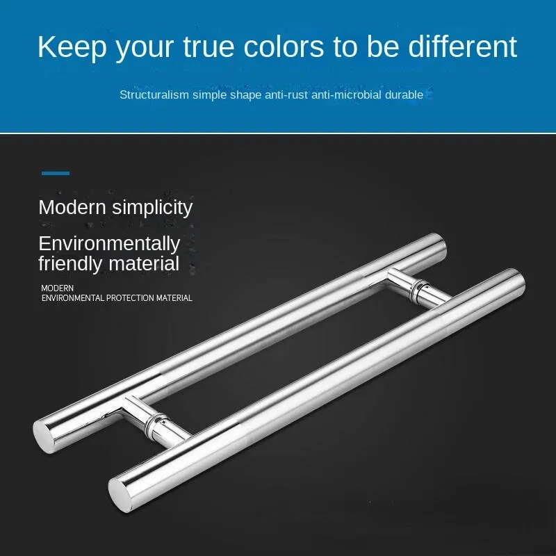 Glass Door Handle Long Handle Hotel Door Wooden Door Stainless Steel Handle Large Handle round Door Handle