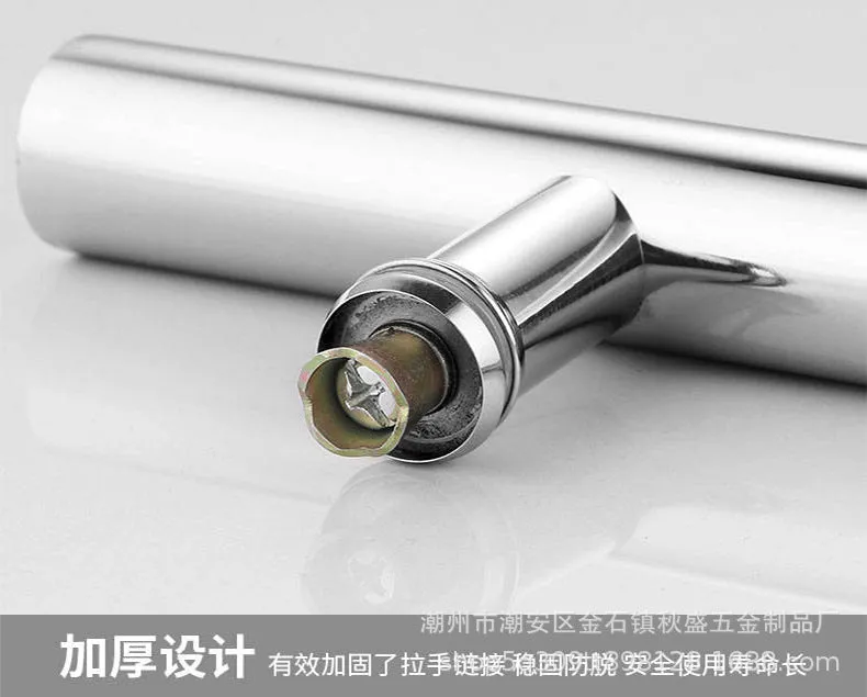 Glass Door Handle Long Handle Hotel Door Wooden Door Stainless Steel Handle Large Handle round Door Handle