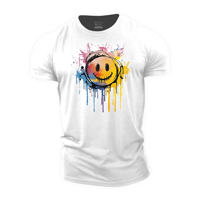 Gleeful Expression Cotton T-Shirt