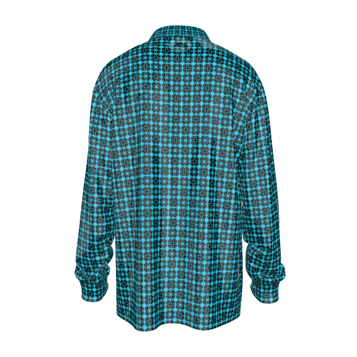 Golf life Print Men's Imitation Silk Long-Sleeved Shirt