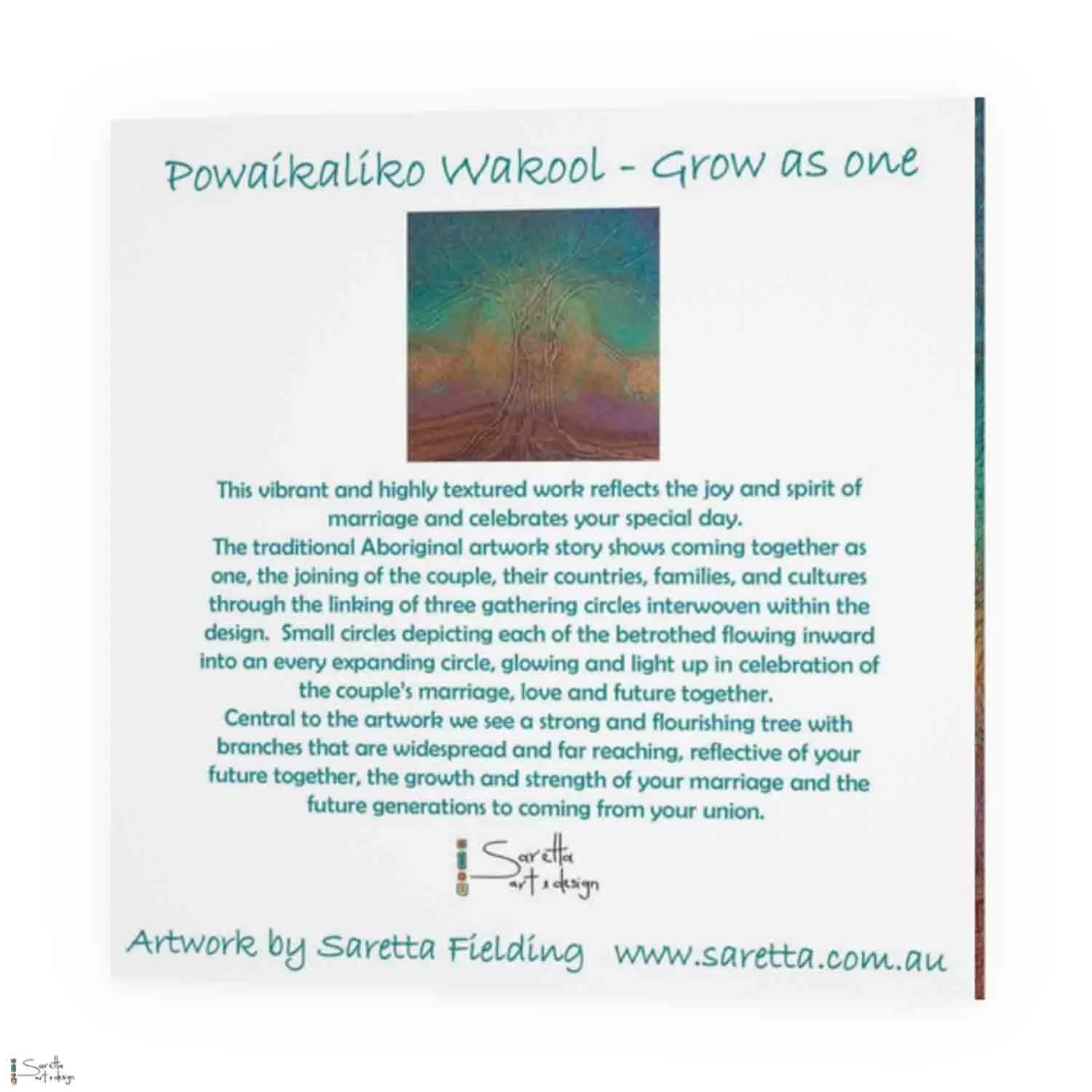 Greeting Card - Powaikaliko Wakool - Grow as one