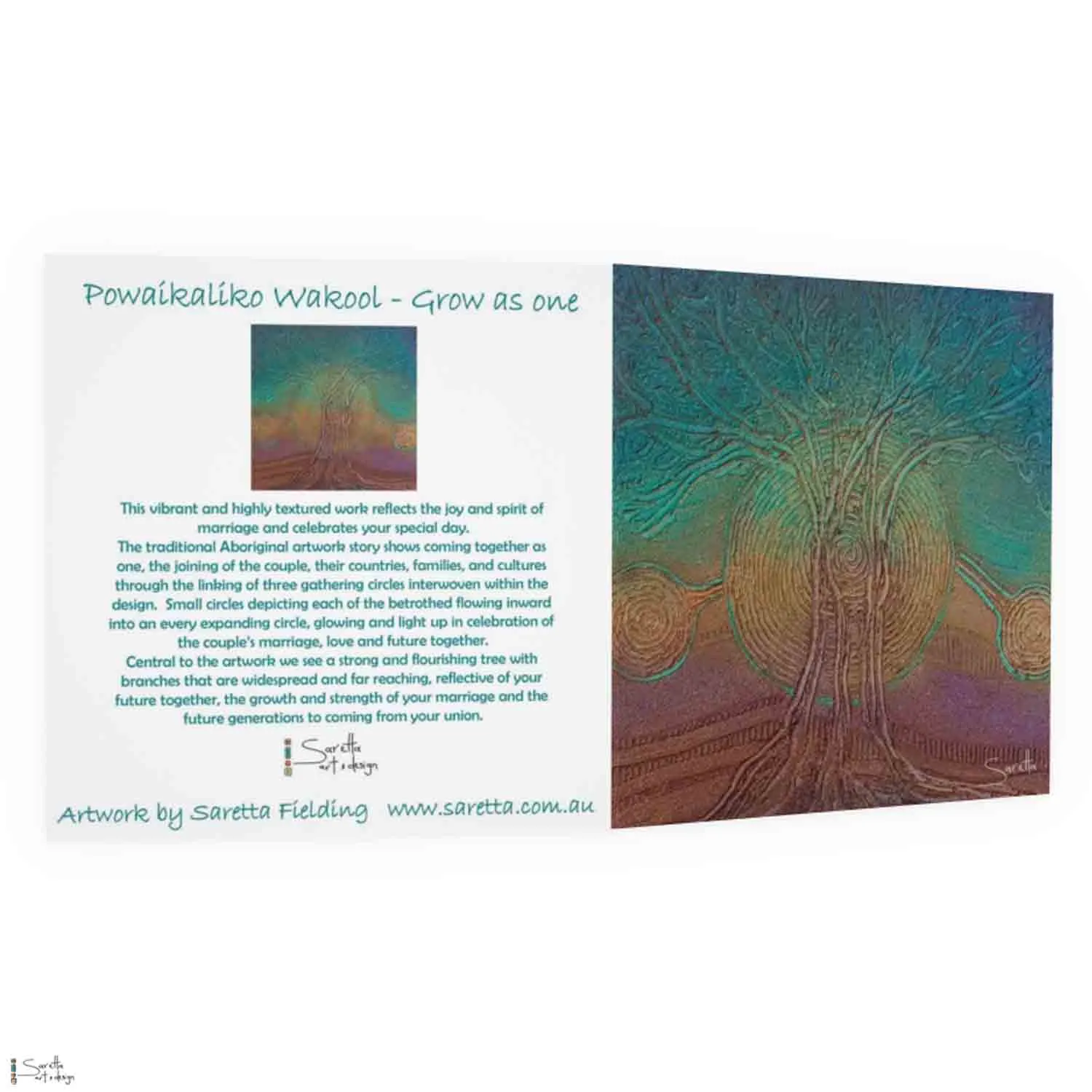 Greeting Card - Powaikaliko Wakool - Grow as one
