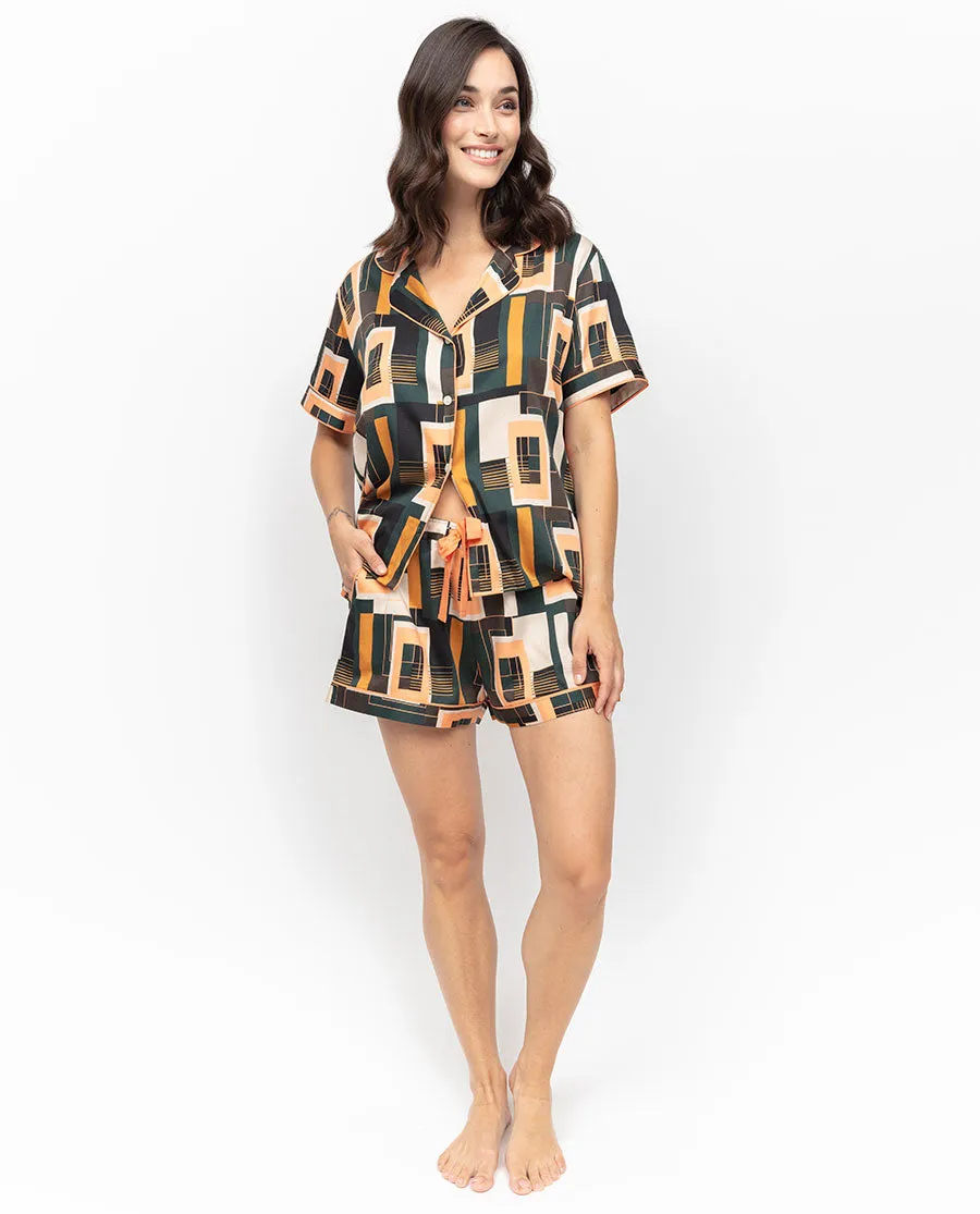 Hackney Tile Print Shorty Set