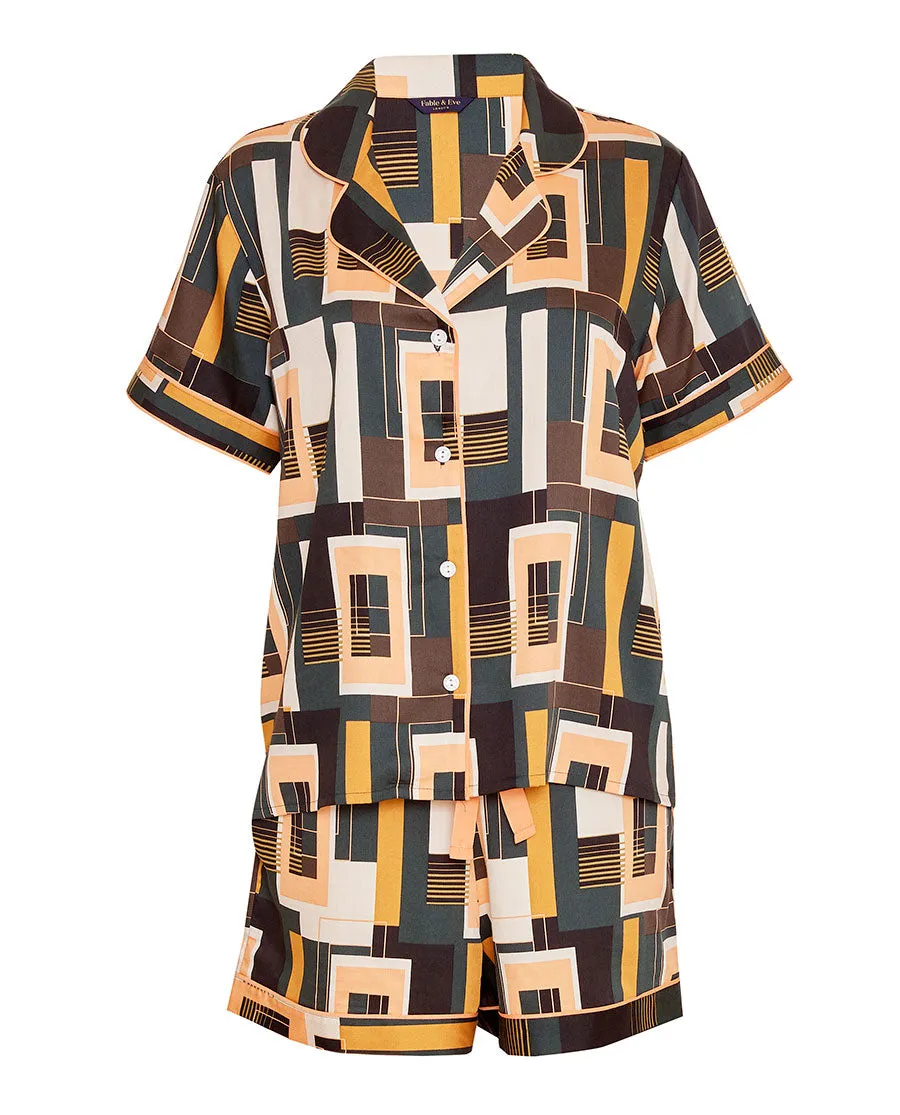 Hackney Tile Print Shorty Set