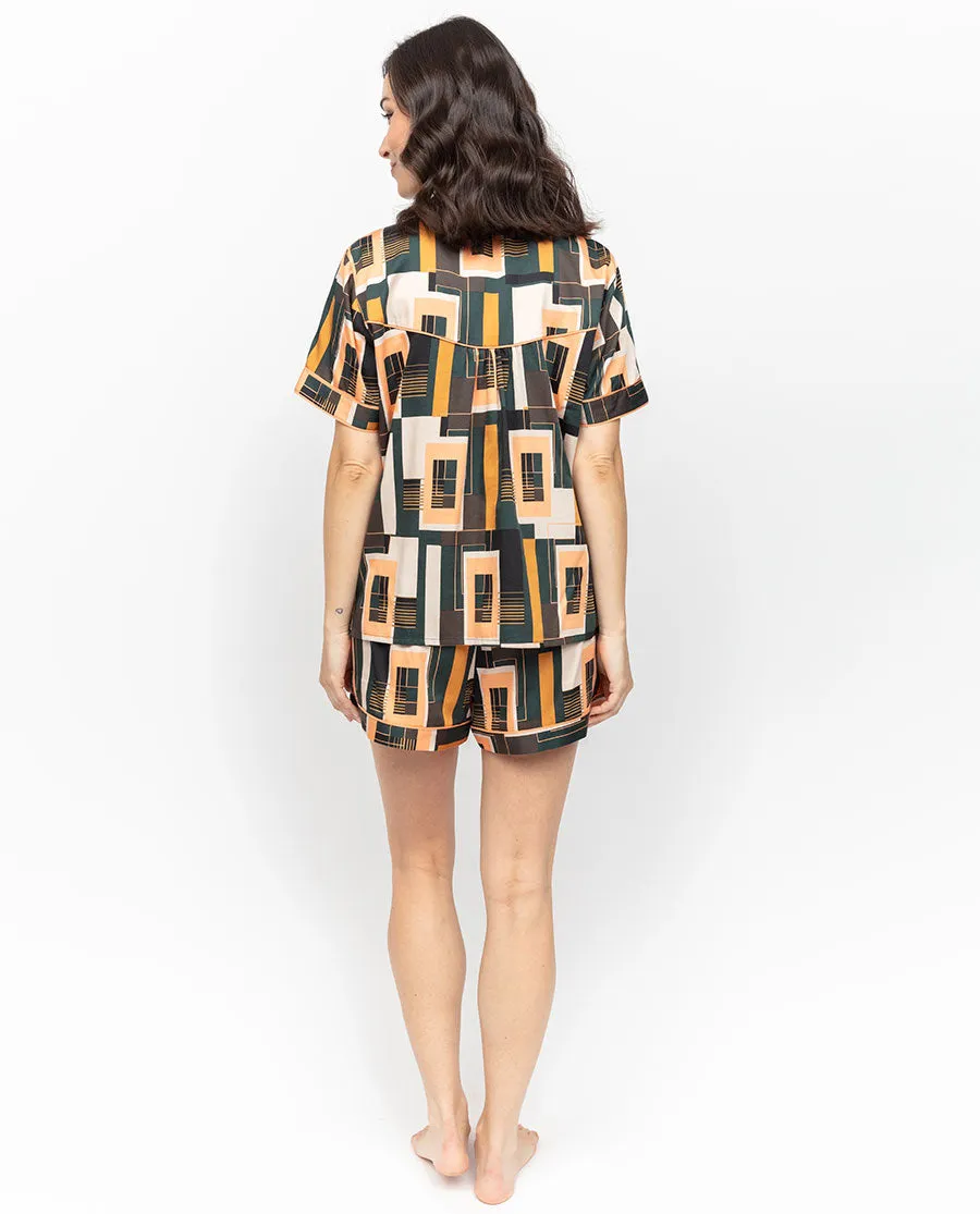 Hackney Tile Print Shorty Set