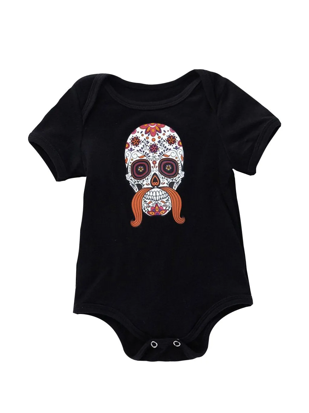Halloween Letters Print Baby Black Romper Onesies