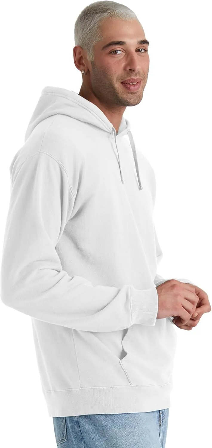 Hanes Men's Originals Fleece Hoodie, Garment Dyed Hooded Sweatshirt, Unisex Fleece Pullover