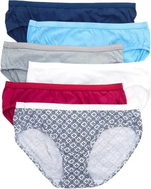 Hanes Women's 6-Pack Breathable Cotton Hipster Panty