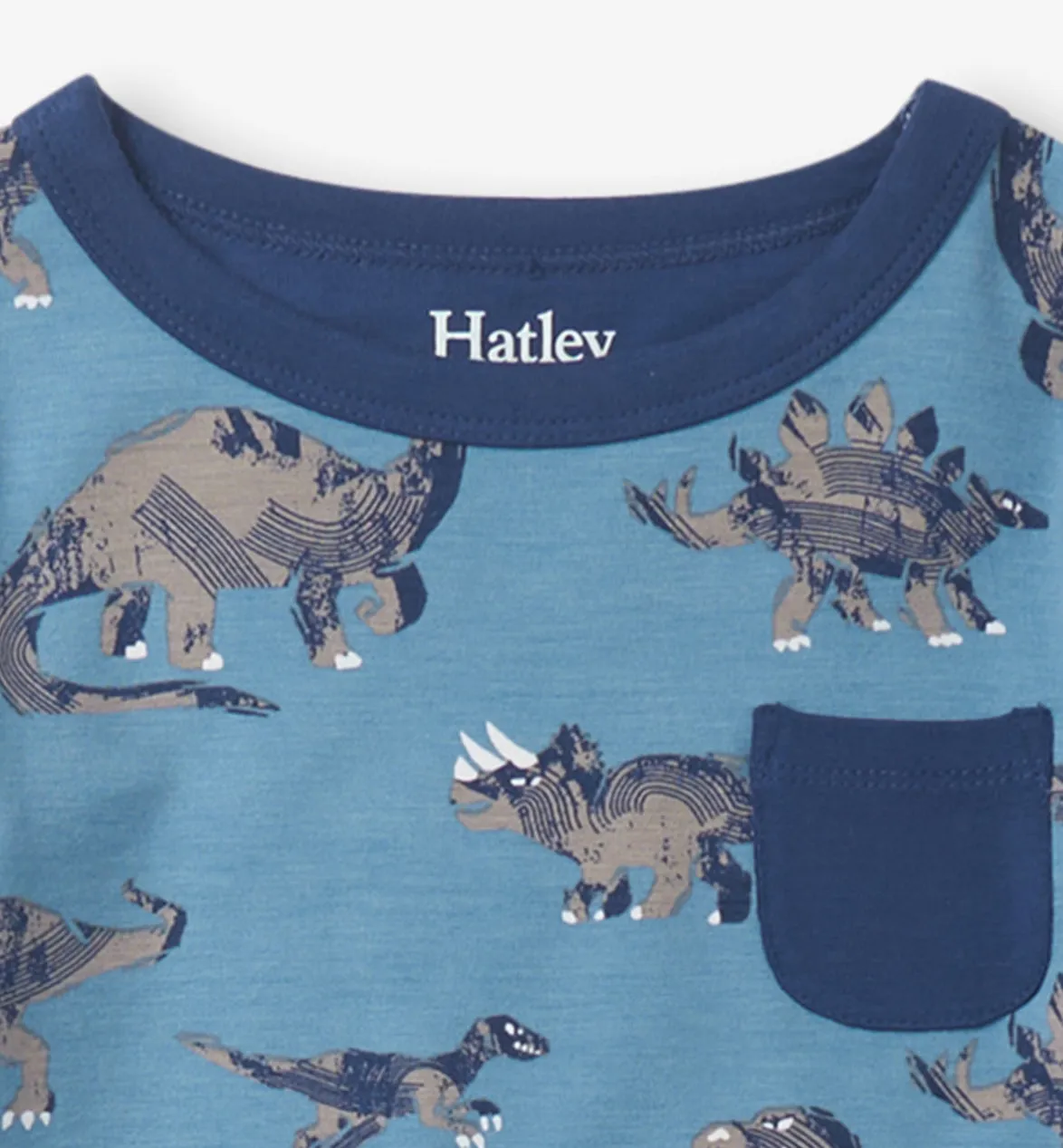 Hatley Boys “Dino Stamp” Print Bamboo Cotton Pajama Set: Size 2 to 6 Years