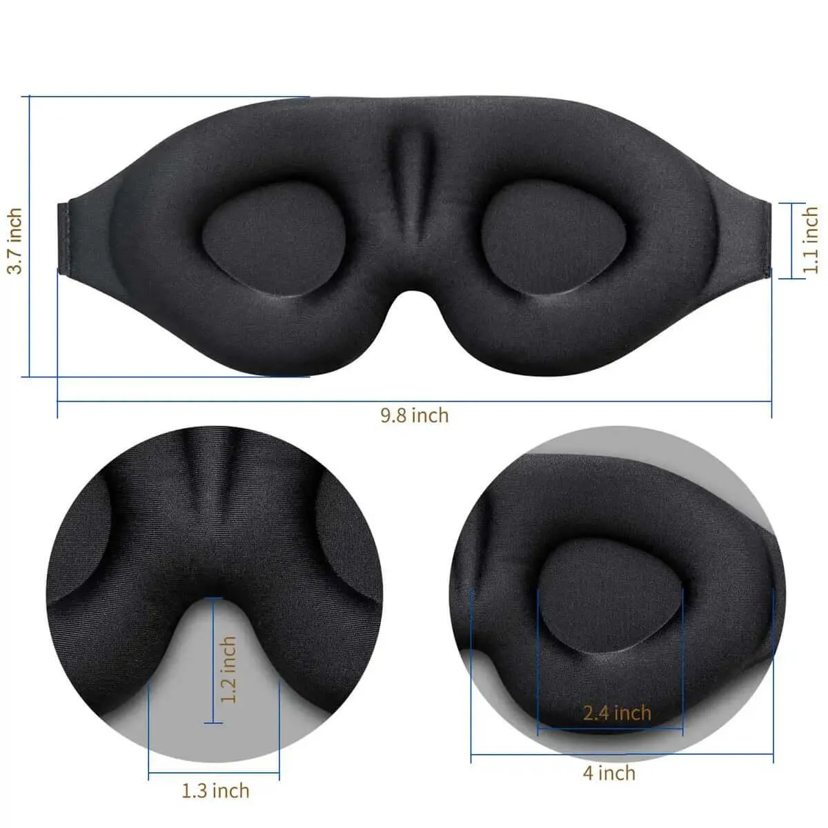 HealthHQ Adjustable 3D Sleep Mask