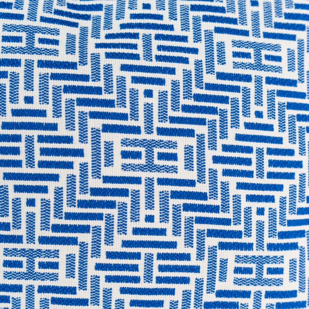 Hermès Blue and White Embroidered Cushion