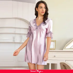 High Quality Half Long Sleeve Silk Pajama