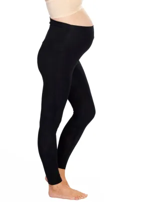 High Waist Band Maternity Legging - Black