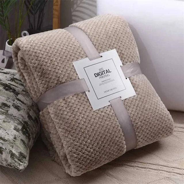 Home polar microfiber large thick fleece blanket cover the bed or kids