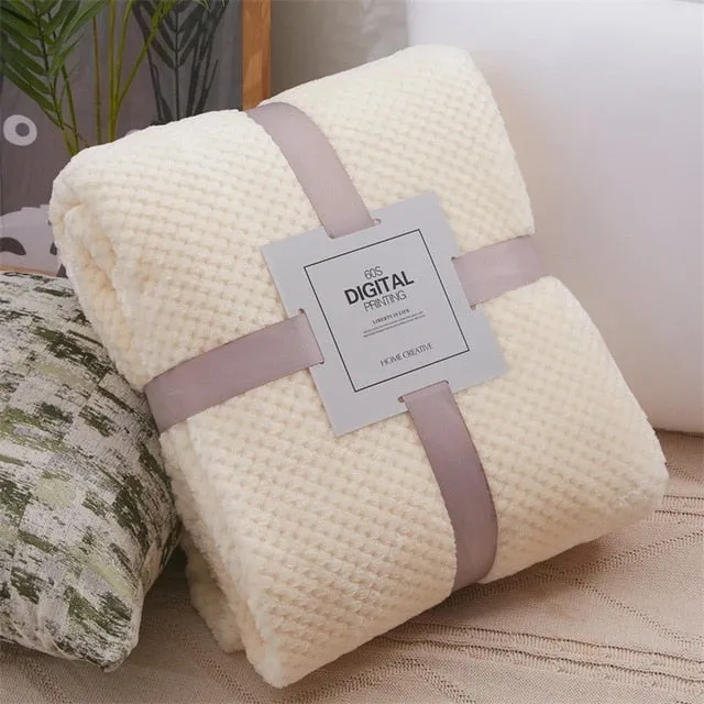 Home polar microfiber large thick fleece blanket cover the bed or kids
