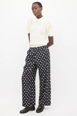 Homewear Black & White Polka Dot & Floral Pant
