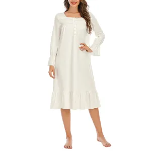 Homewear Casual Long Sleeve Nightdress Wholesale Loungewear