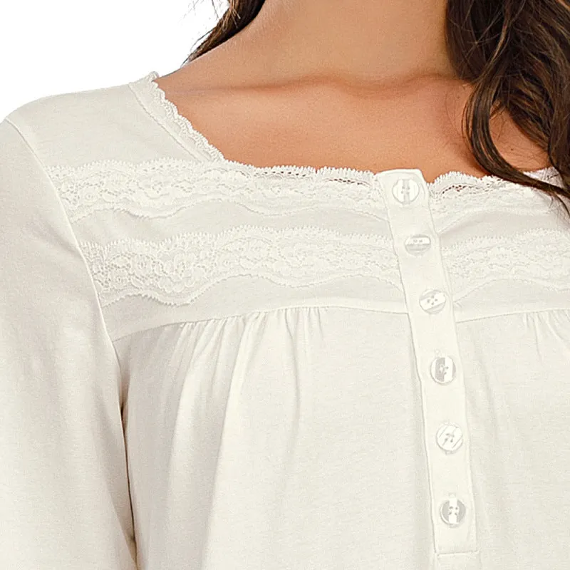 Homewear Casual Long Sleeve Nightdress Wholesale Loungewear