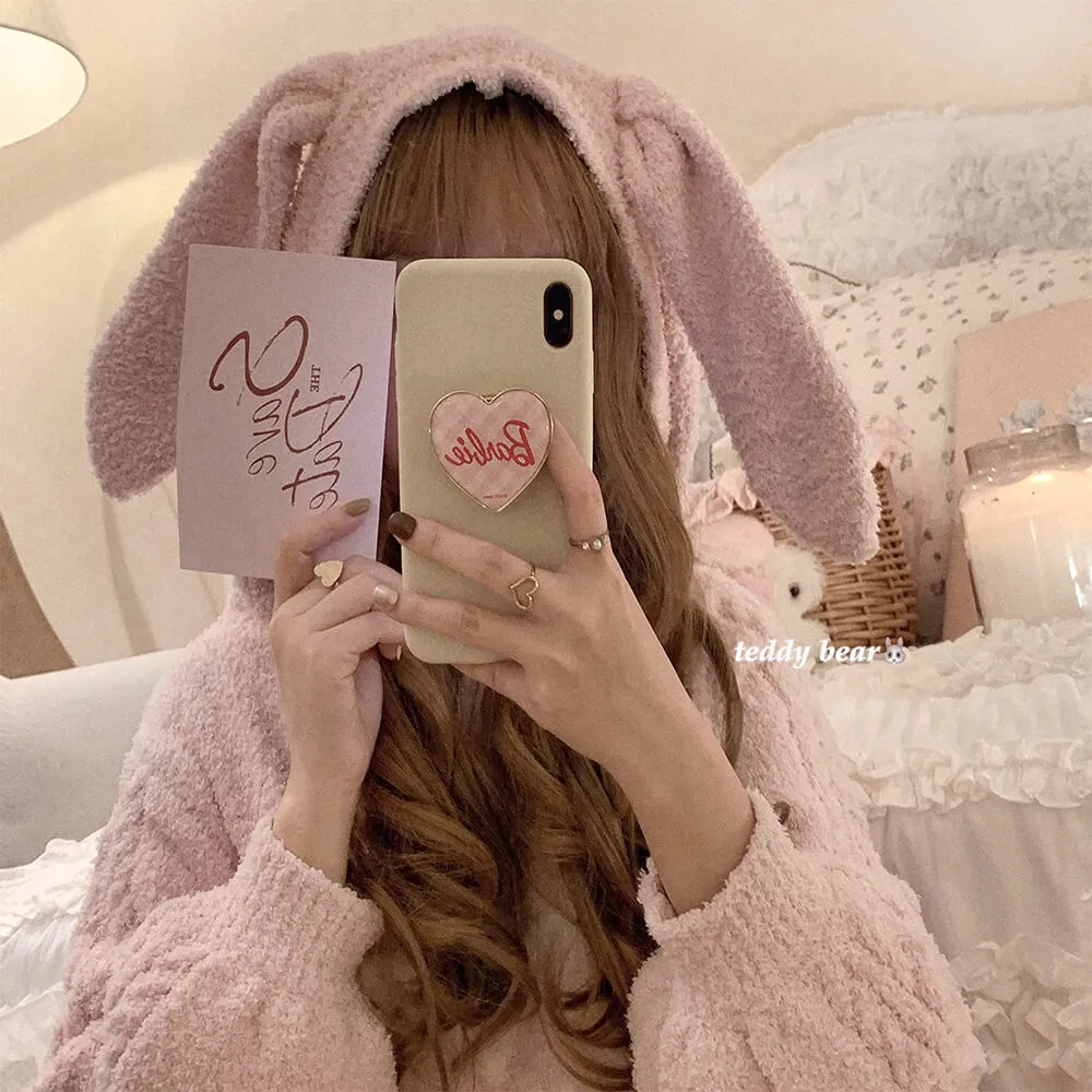 Honey Bunny Heart Graphic Rabbit Ears Homewear Dress