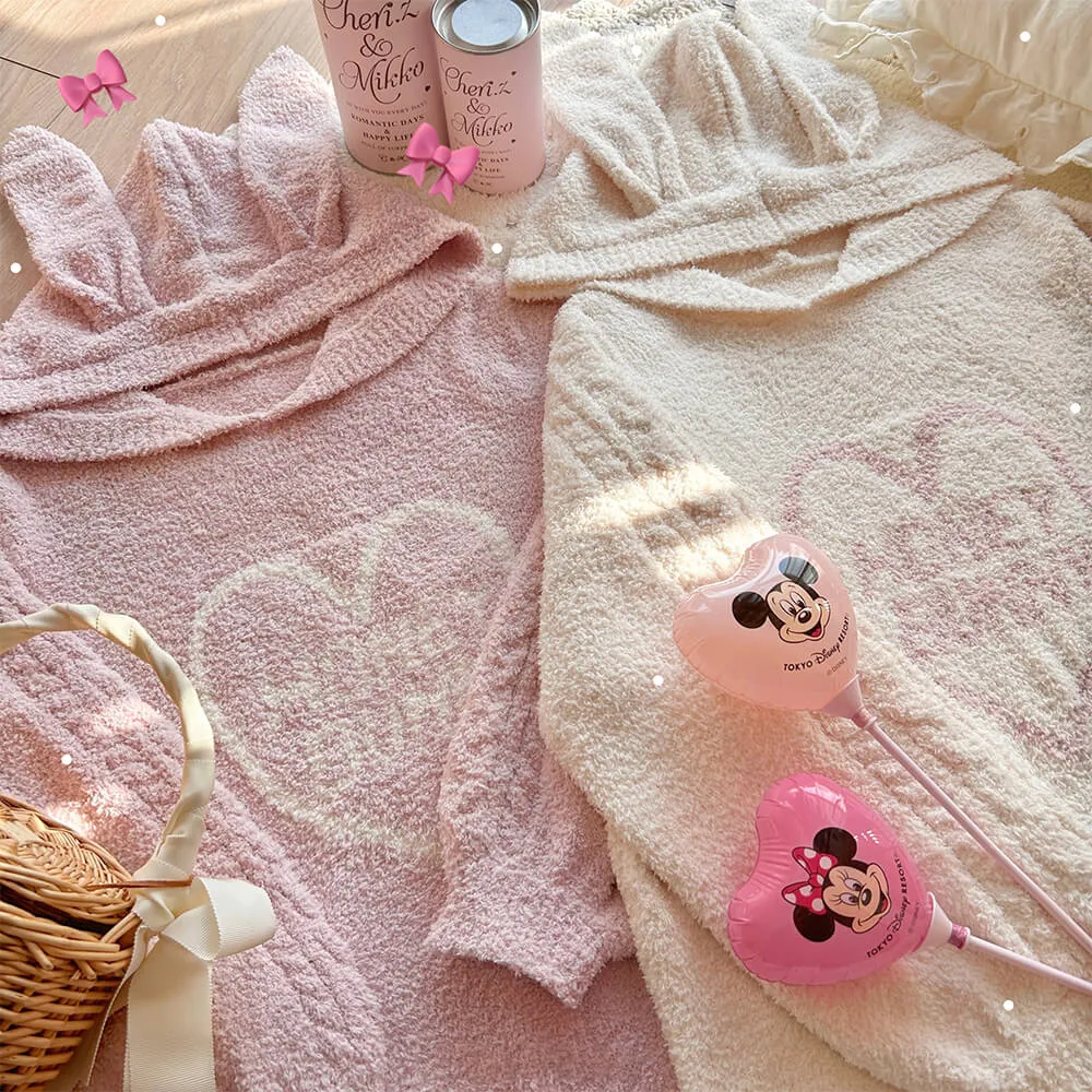 Honey Bunny Heart Graphic Rabbit Ears Homewear Dress