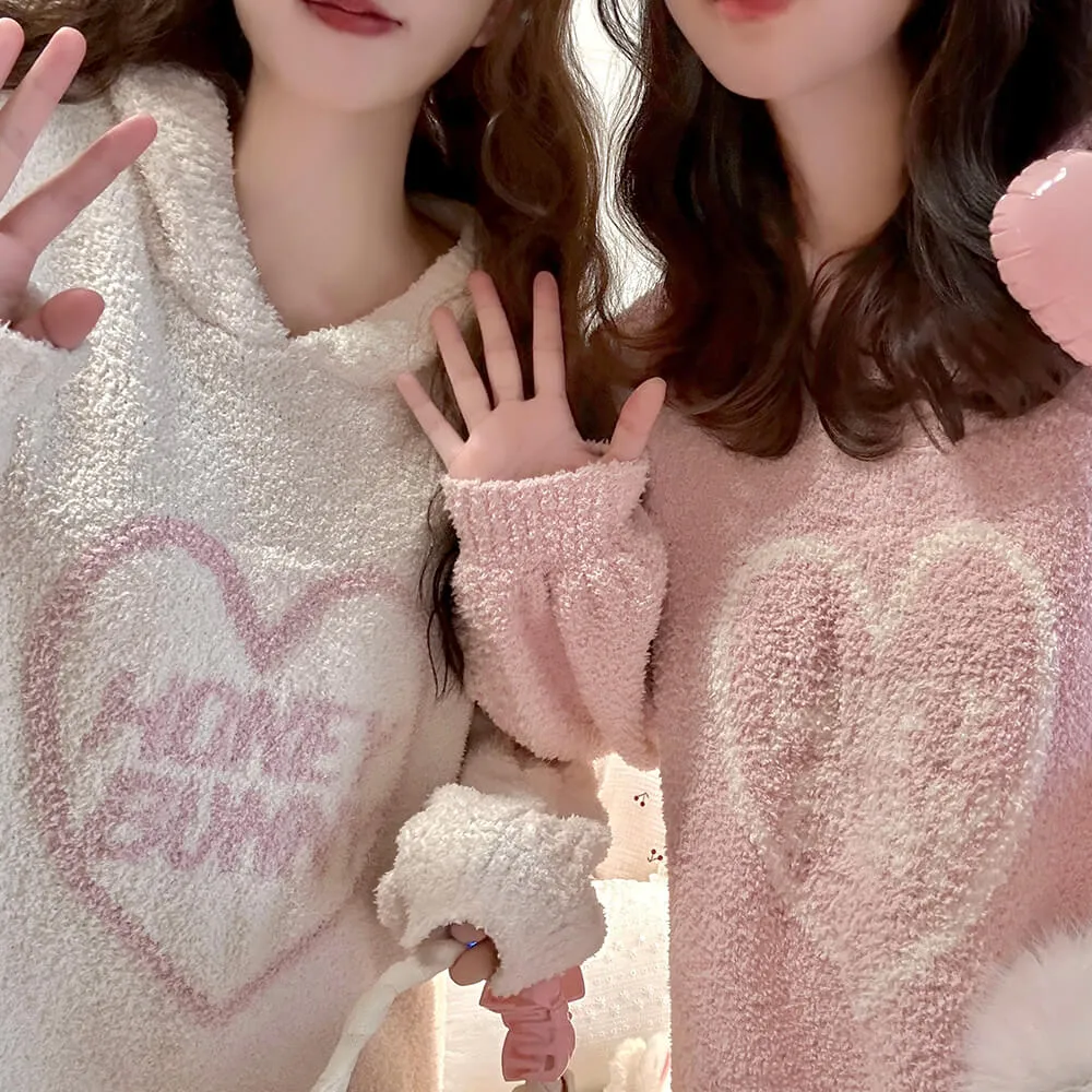 Honey Bunny Heart Graphic Rabbit Ears Homewear Dress