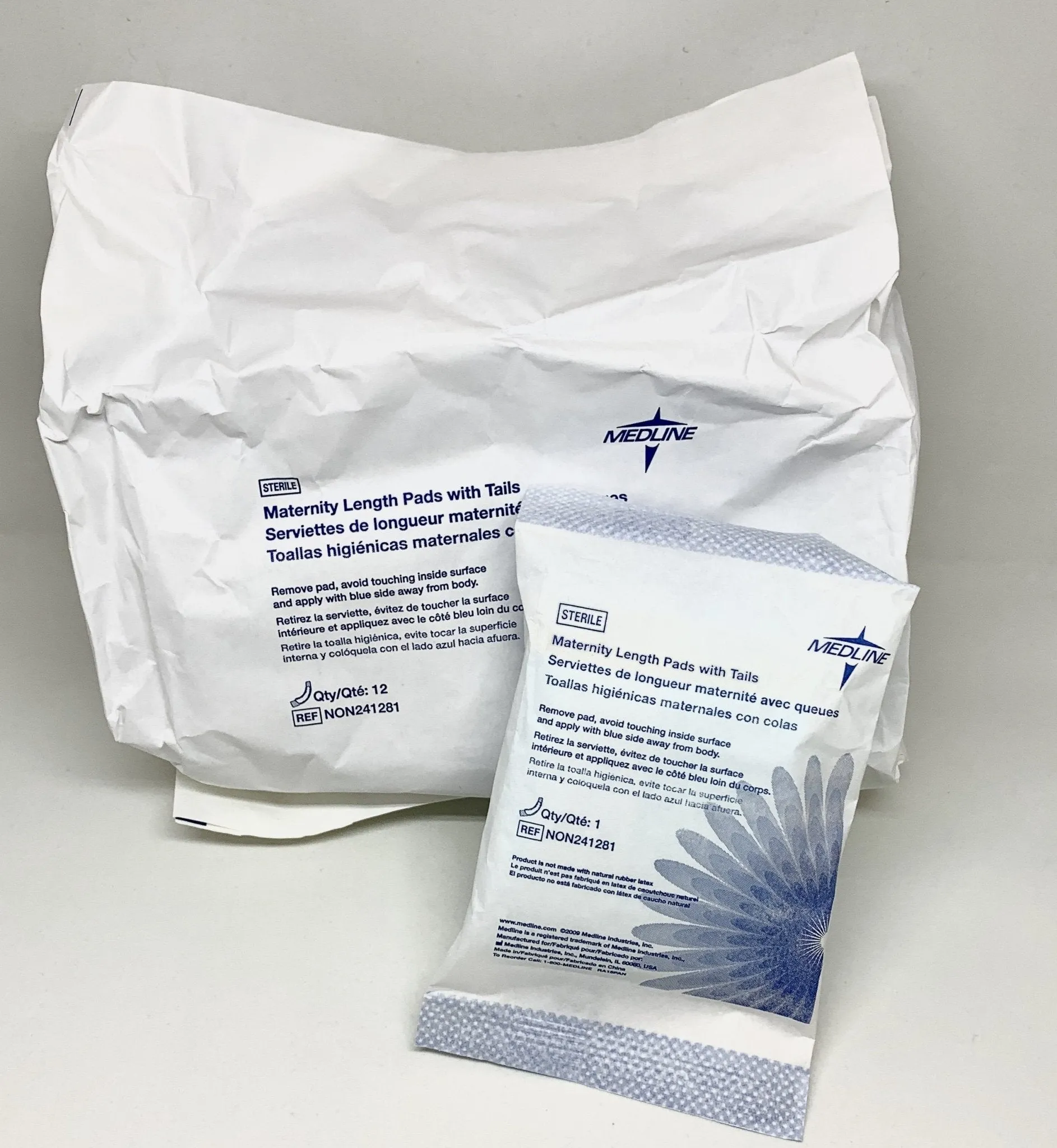 Hospital Sterile Maternity Pads with tails