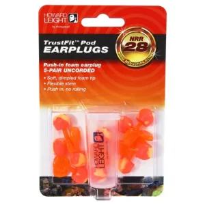 Howard Leight TrustFit Pod Uncord Push In Earplug 5pr w Case