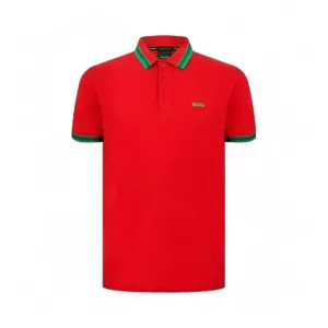 Hugo Boss Red Cotton Polo Shirt