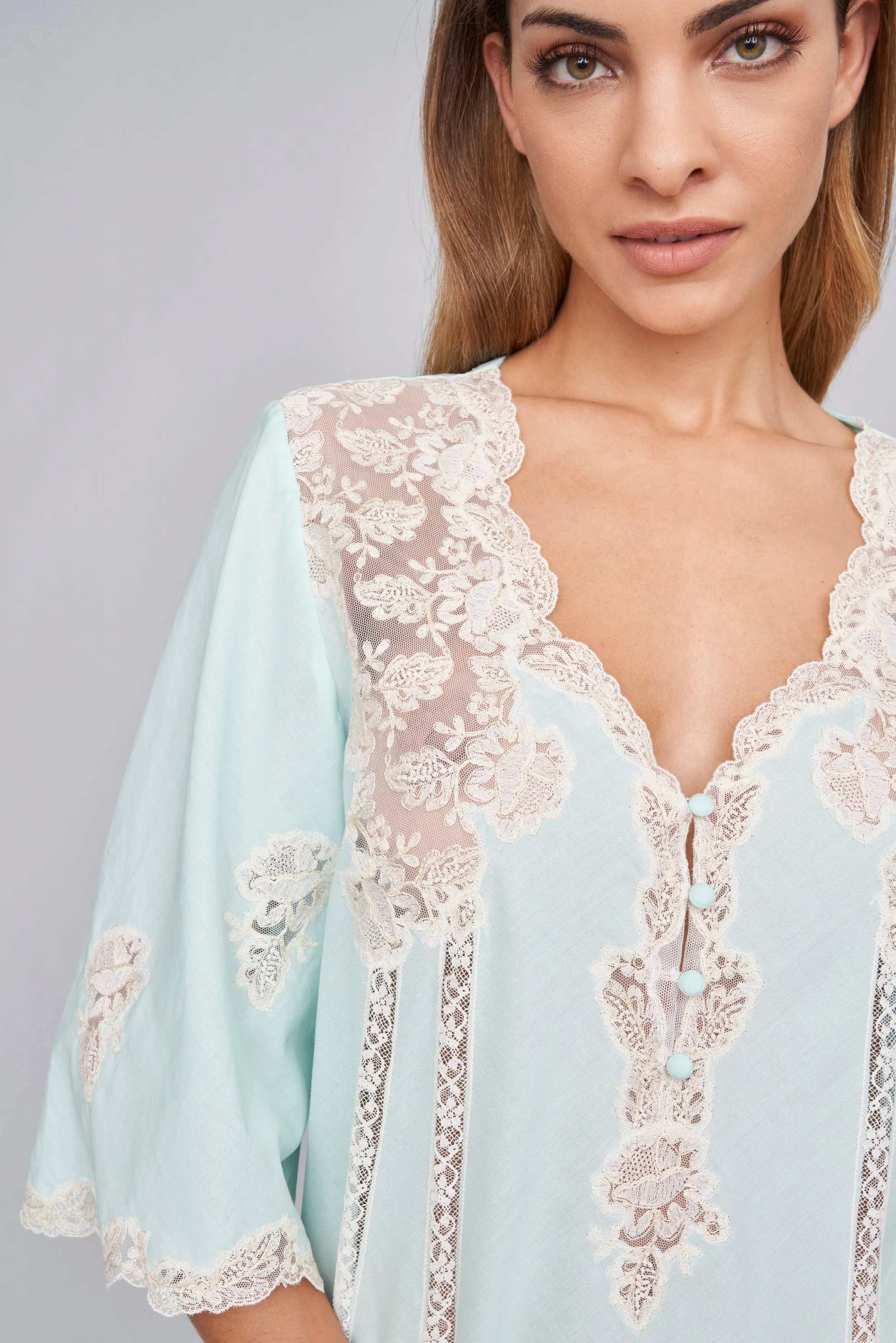 Hydrangea - Mussola Cotton Nightgown